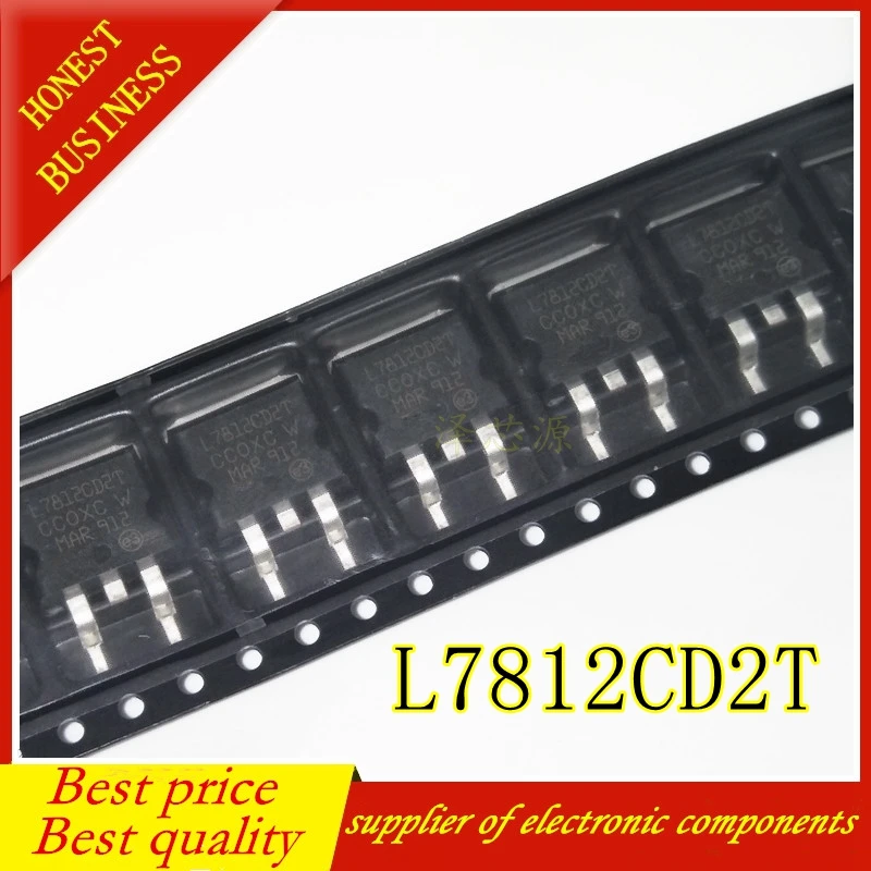 100 шт./лот L7812CD2T L7812 7812 TO263 12 В SMD три-терминал регулятор новый оригинальный