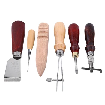

6pcs/set Leather Craft Tool Prong Edge for Punching Cutting Leathercraft
