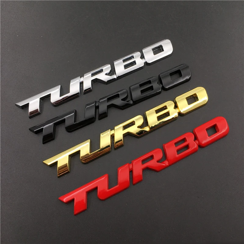 1Pcs Universal 3D Metal Letter Car Styling TURBO Boost Loading Boosting Emblem Badge Sticker Decal Auto Accessories