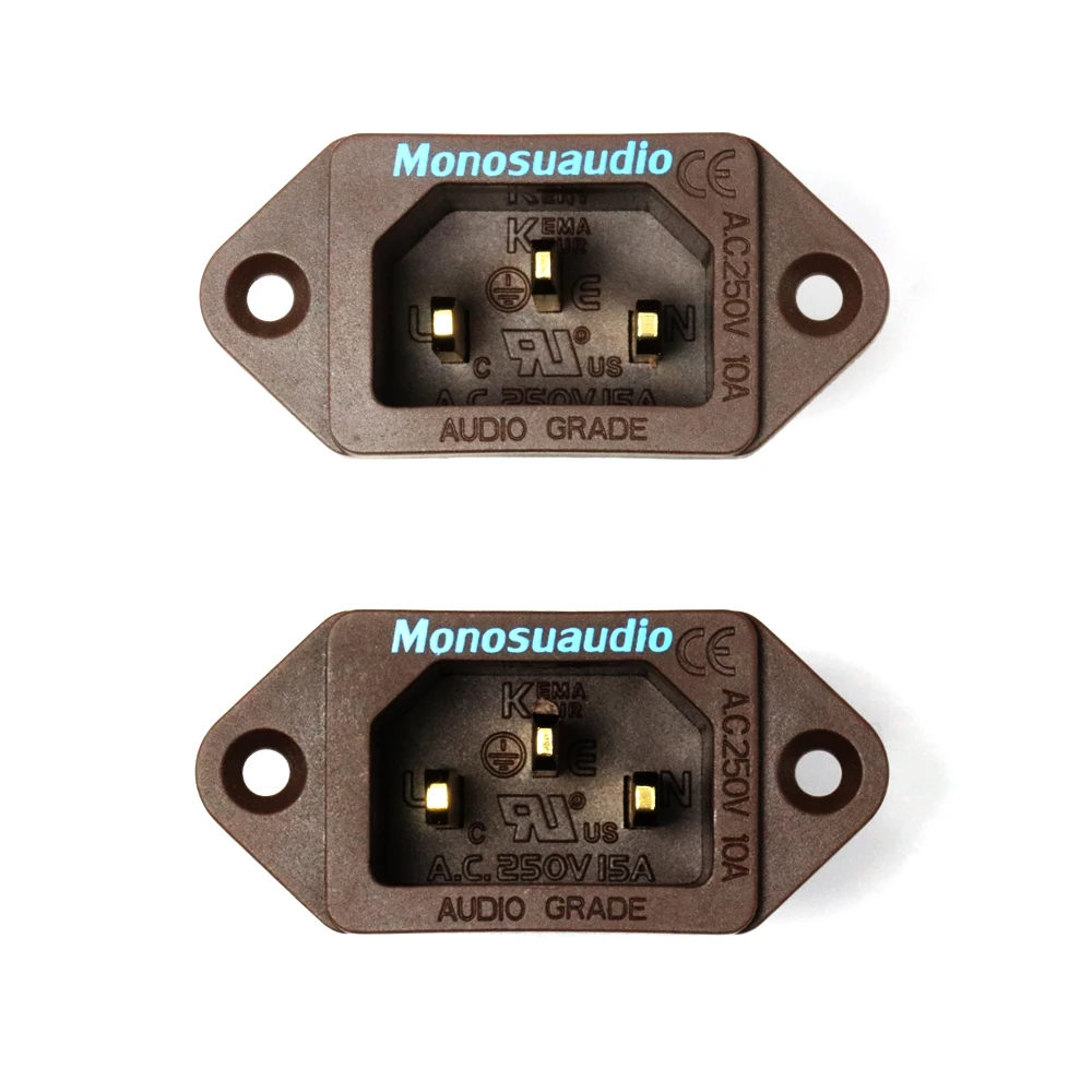 IC71(G) Hi End Monosaudio IC71(G) Чистая красная медь позолоченный Без припоя IEC вход, AC IEC вход гнездо, мощность IEC разъем - Цвет: IC71(G)
