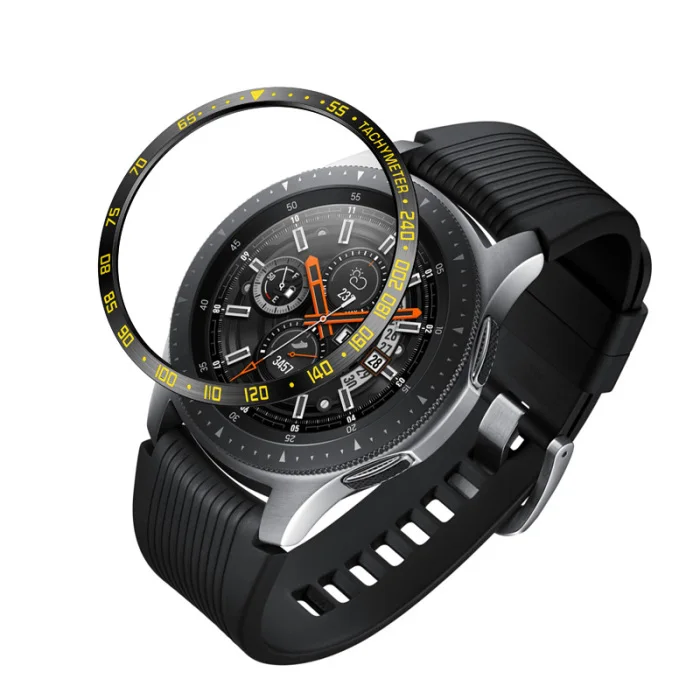 Ободок кольцо клейкая крышка против царапин нержавеющая сталь для samsung Galaxy Watch 46 мм/gear S3 PUO88