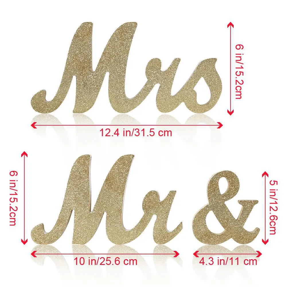 Деревянные розовые золотые блестящие буквы MR& MR/MRS& MRS, свадебные украшения, вечерние украшения для стола, аксессуары для украшения дома