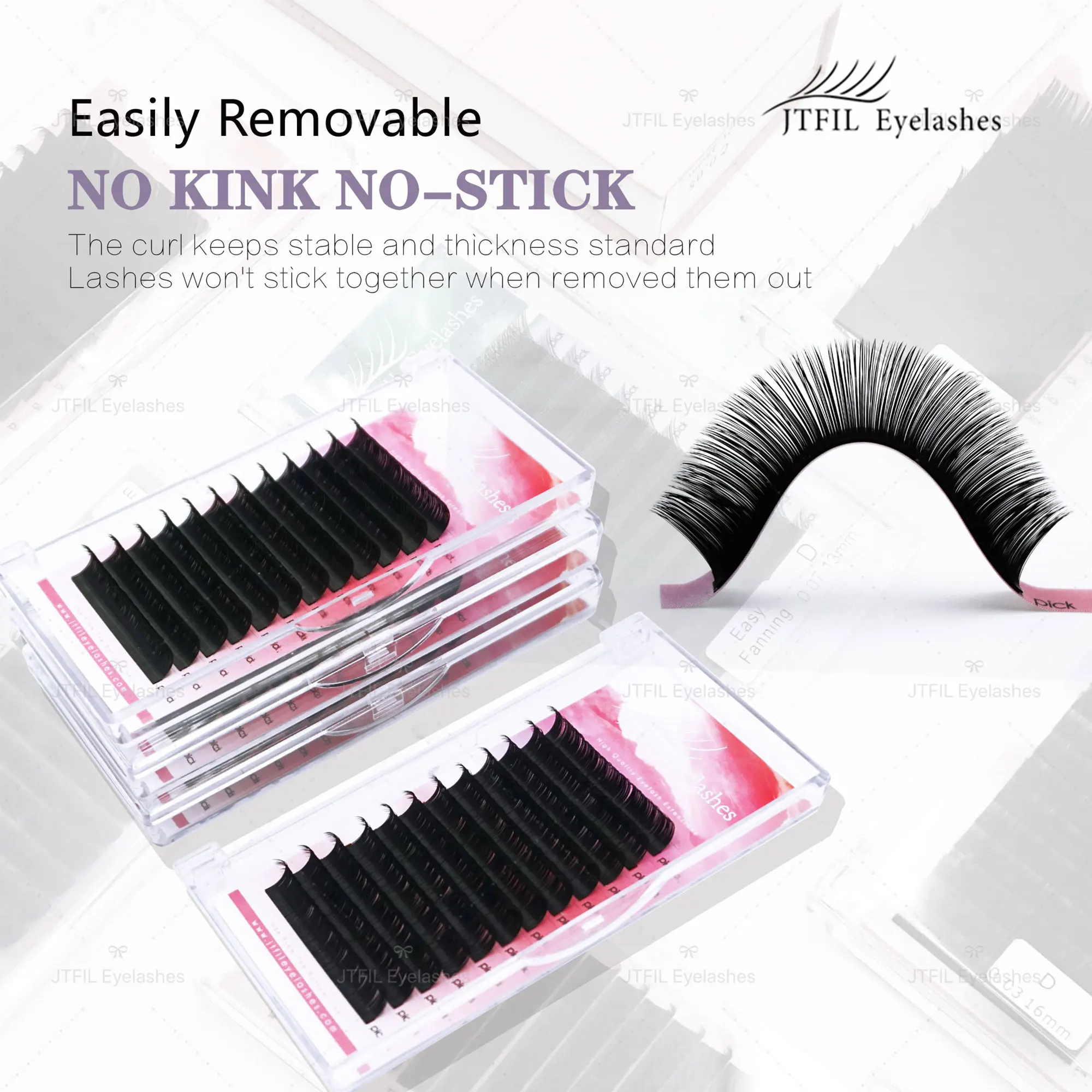 

Faux mink individual eyelash lashes maquiagem cilios for professionals soft mink eyelash extension JTFIL eyelashes
