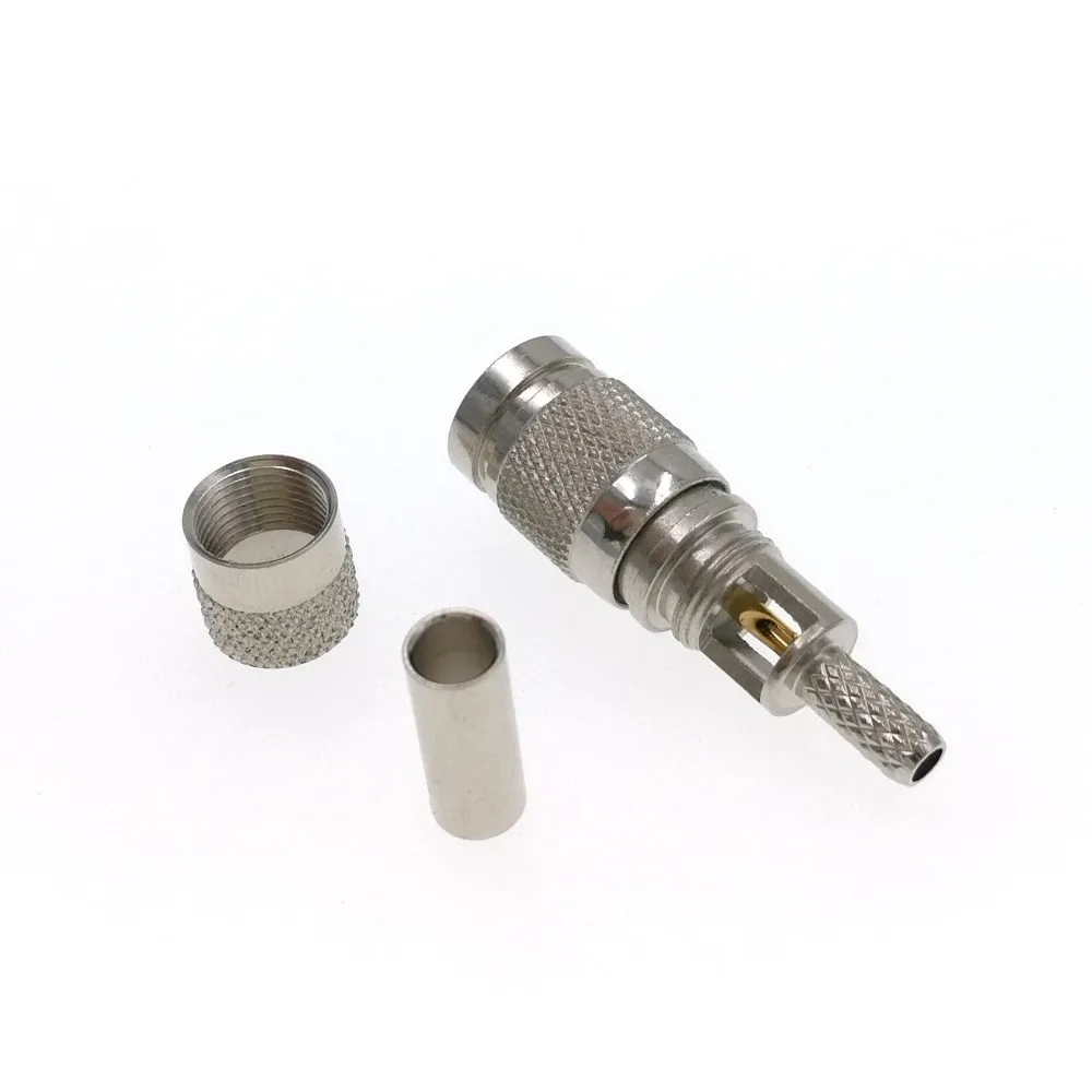 DIN 1,0/2,3 мужской RF разъем обжимной RG174 RG316 LMR100 кабель