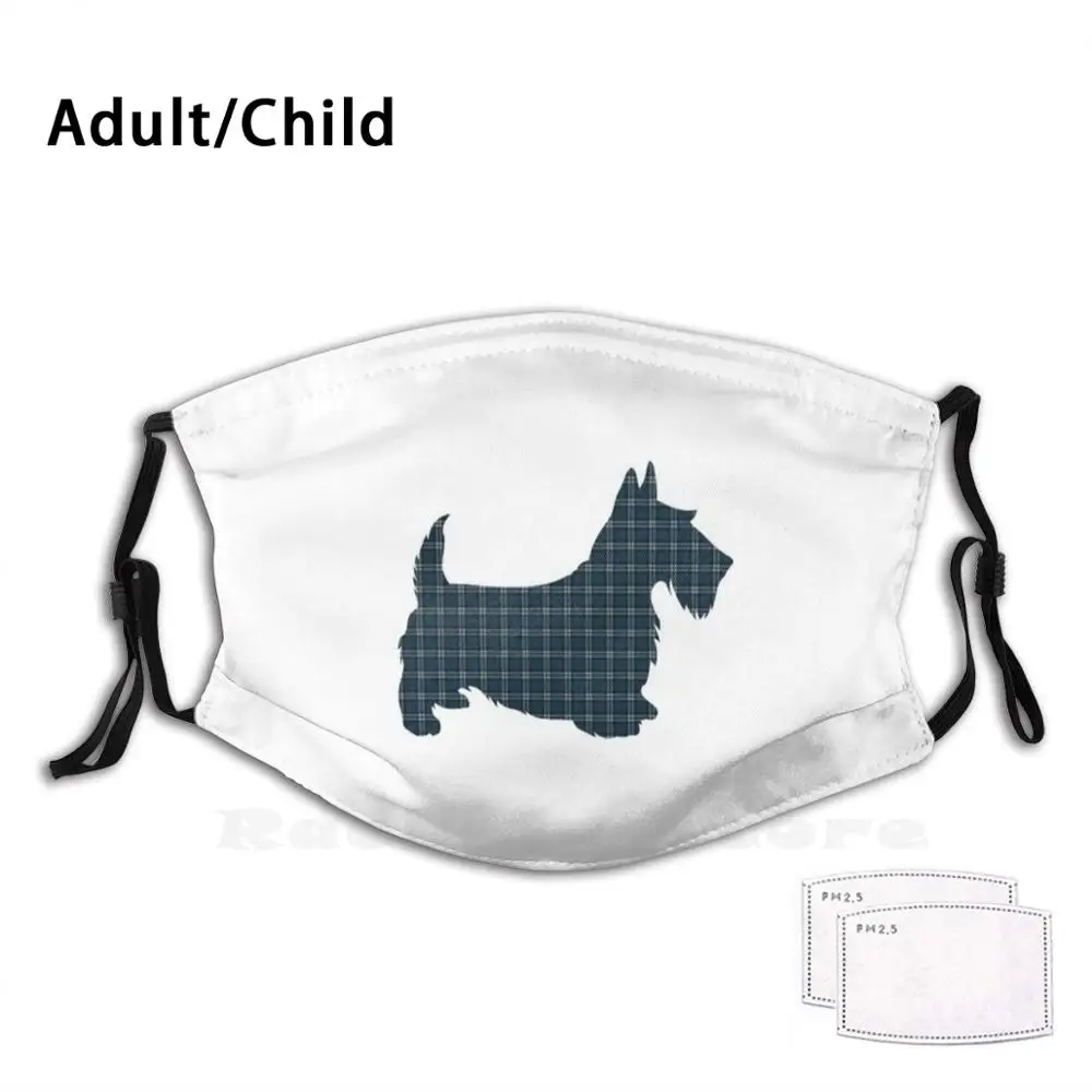 Earl St. Andrews Scottish Clan Tartan Scottie Dog Print Washable Filter Anti Dust Mouth Mask St | Аксессуары для одежды