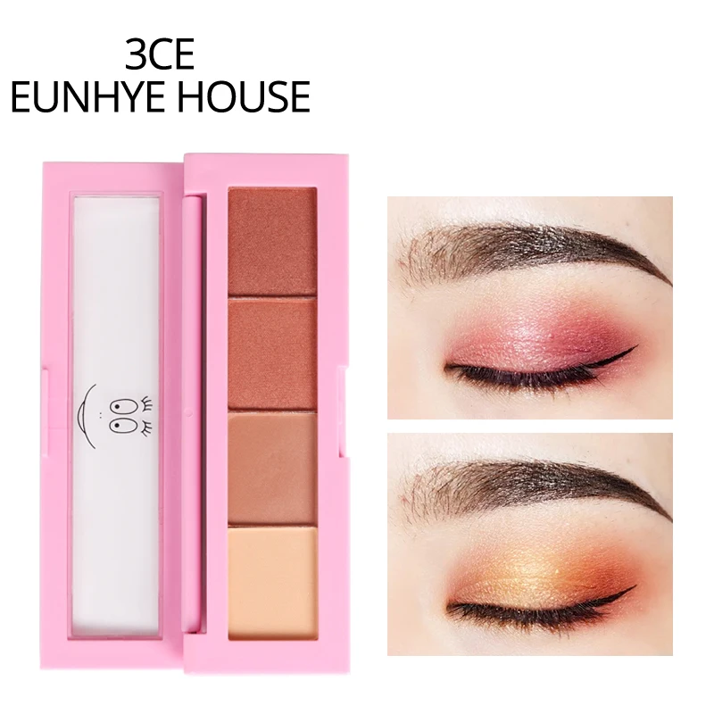 3CE eunhye House брендовые Горячие 4 цвета Тени для век матовые натуральные мерцающие тени для век косметика, красота, инструменты палитра теней для век