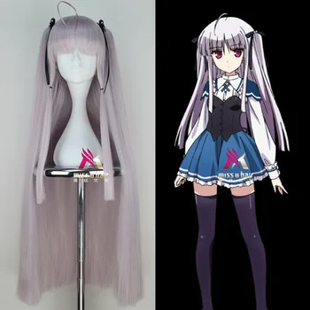 

Hot Silver White /Black/Beige 3 Color Julie Sigtuna Absolute Duo Long Synthetic Cosplay Full Wigs Heat Resistance Hair +wig cap