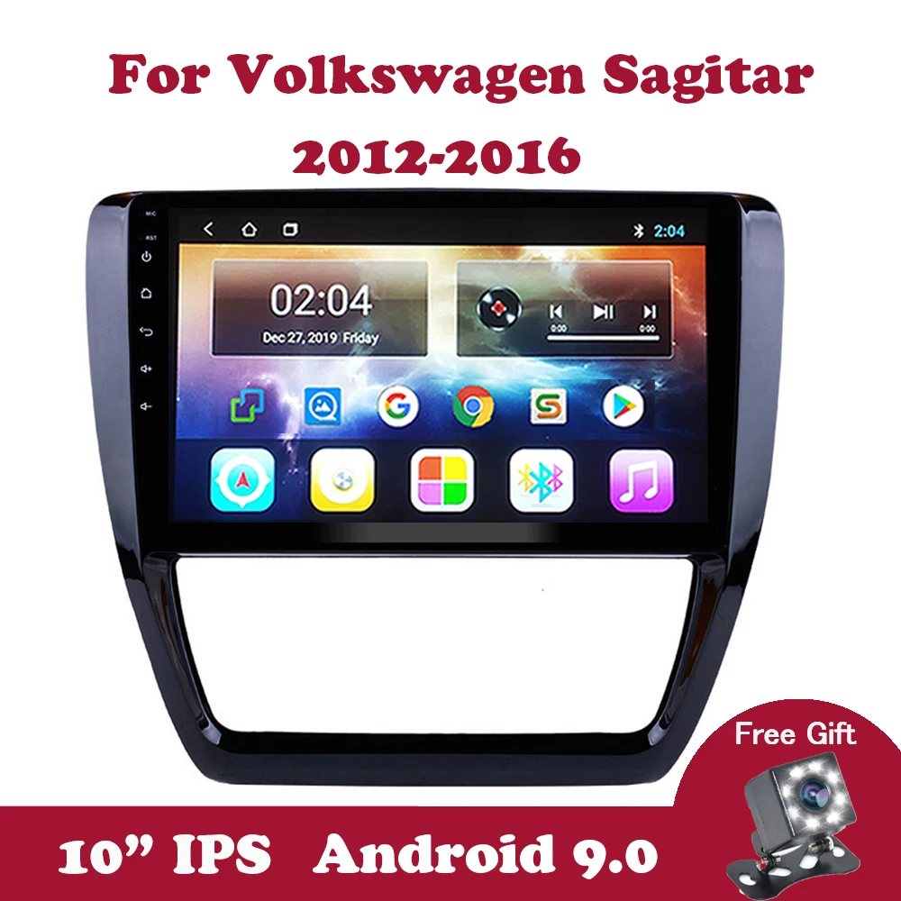 

Android 9.0 IPS 10.1" Car Radio For Volkswagen VW Sagitar 2012-2016 DVD Din GPS Navigation Support Carplay Multimedia Player