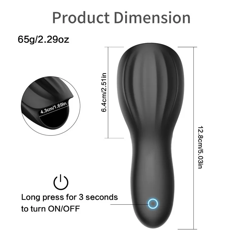 Sex Toys for Men Penis Vibrator 10 Modes Sex Penis Glans Trainer Massager Toys for Adults Vibrating Stimulate Men Glans Vibrator (3)