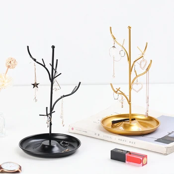 

Metal Jewelry Display Rack Nordic Creative Wrought Iron Home Desktop Decoration Ornaments Multifunction Necklace Bracelet Trays