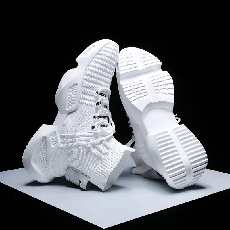 Men Running Shoes Chaussure Homme Spring Design Thick Soles Jogging Fitness Breathable Outdoor Sport Shoes Sneakers Men