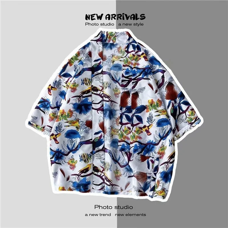 V-hanver Kimono Man Japanse Kleding Yukata Mannelijke Samurai Kostuum Haori Obi Strand Mannen Kimono Vest Japanse Streetwear Jas