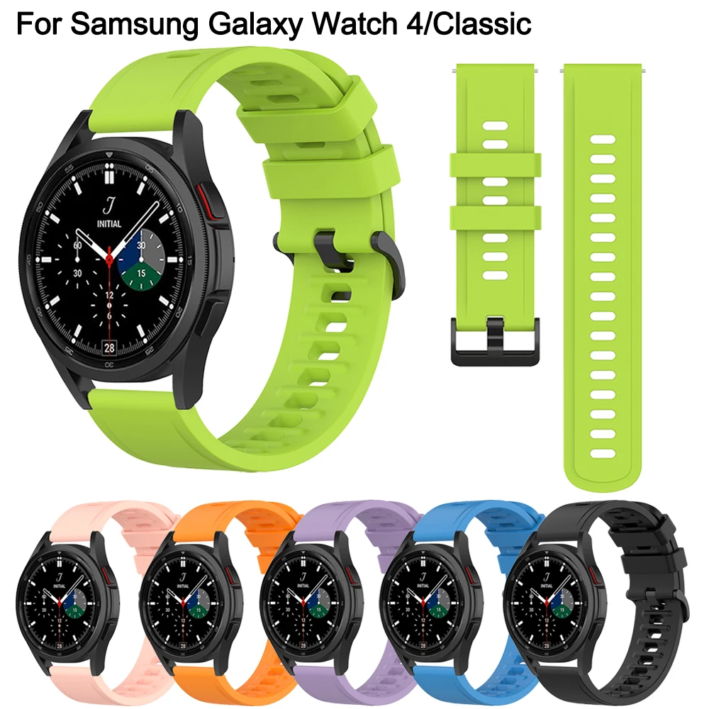 

Ремешок силиконовый для Samsung Galaxy Watch 4 40 мм 44 мм, сменный Браслет для Galaxy Watch 4 Classic 42 мм 46 мм