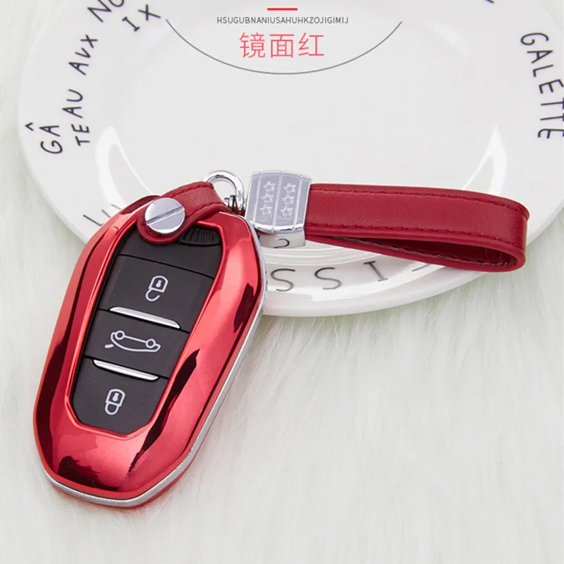 Все включено мягкий чехол для ключей автомобиля Citroen C4 кактус C5 C3 C4L peugeot 508 2008 3008 408 флип-пульт дистанционного управления авто держатель оболочки