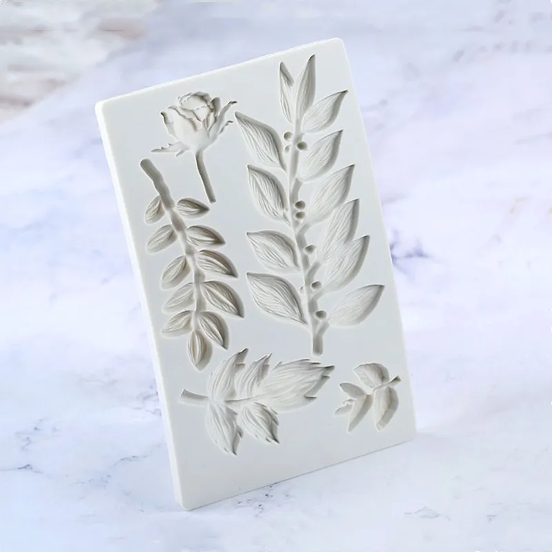 Leaf Petal Silicone Mould DIY Fondant Cake Suitable for Gummies, Air-Dry Clay Molding Clay, Wax, Soap and Resin