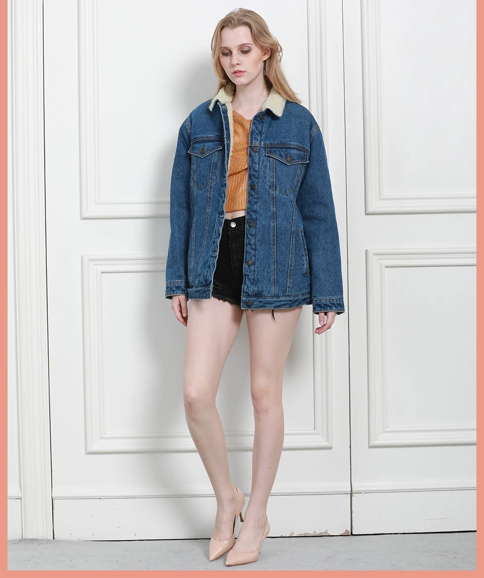 Осенне-зимняя женская джинсовая модная куртка, тонкая, с длинным рукавом, Вязанная, Джинсовая, стрейч, деним, вымытая, синяя, Женская куртка