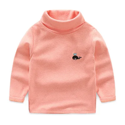 Pink Зимняя одежда для малышей; детский хлопковый теплый пуловер с круглым вырезом и длинными рукавами для мальчиков и девочек; свитер ярких цветов с рисунком для младенцев - Цвет: Pink