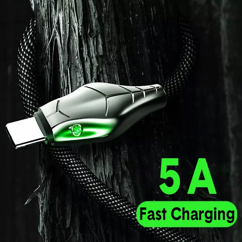 2m 3m 5A Type C Cable 3A Micro USB Charger Fast Charging LED Charge Wire Cord For iPhone 11 Xiaomi Samsung Android Phones