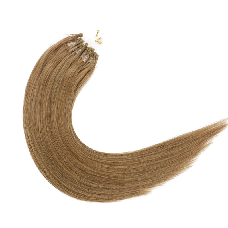 Sindra прямые волосы на микро кольцах 1 г/локон 50 г 100 г/упак. человеческие волосы прямые волосы remy с микро-бусинами для наращивания 18 цветов - Цвет: #18