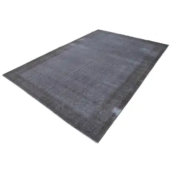 

223x332 Cm Grey Handmade Overdyed Rug-7x11 Ft
