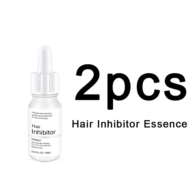 2pcs-inhibit Essence Pansly дропшиппинг ингибитор роста волос борода бикини интимное лицо ноги тело подмышки удаление с лица безболезненный стоп спрей для волос - Цвет: 2pcs-inhibit Essence