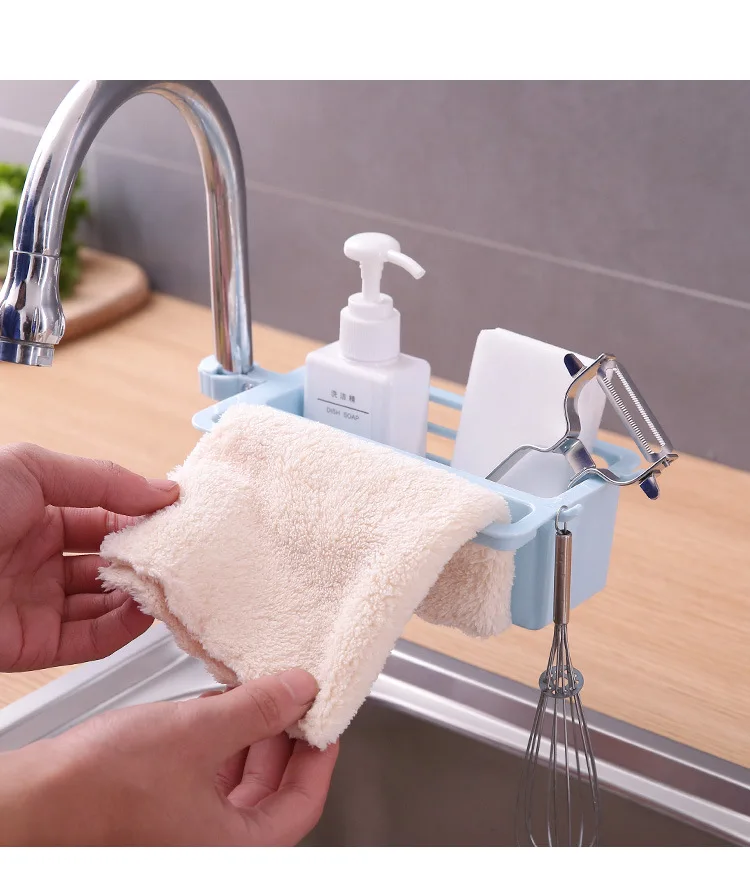 YiCleaner для ванной для кухни для раковины держатель для хранения кран клип полотенце-трансформер стойка подставка для мыла губка Сушилка Полка
