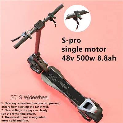 2019 S-pro ЕС последние Mercane WideWheel умная электрическая c площадкой для стояние и широкими колесами 48V 500 W/1000 W Kickscooter двойной двигатель Cardinal number - Цвет: 2019 S-pro