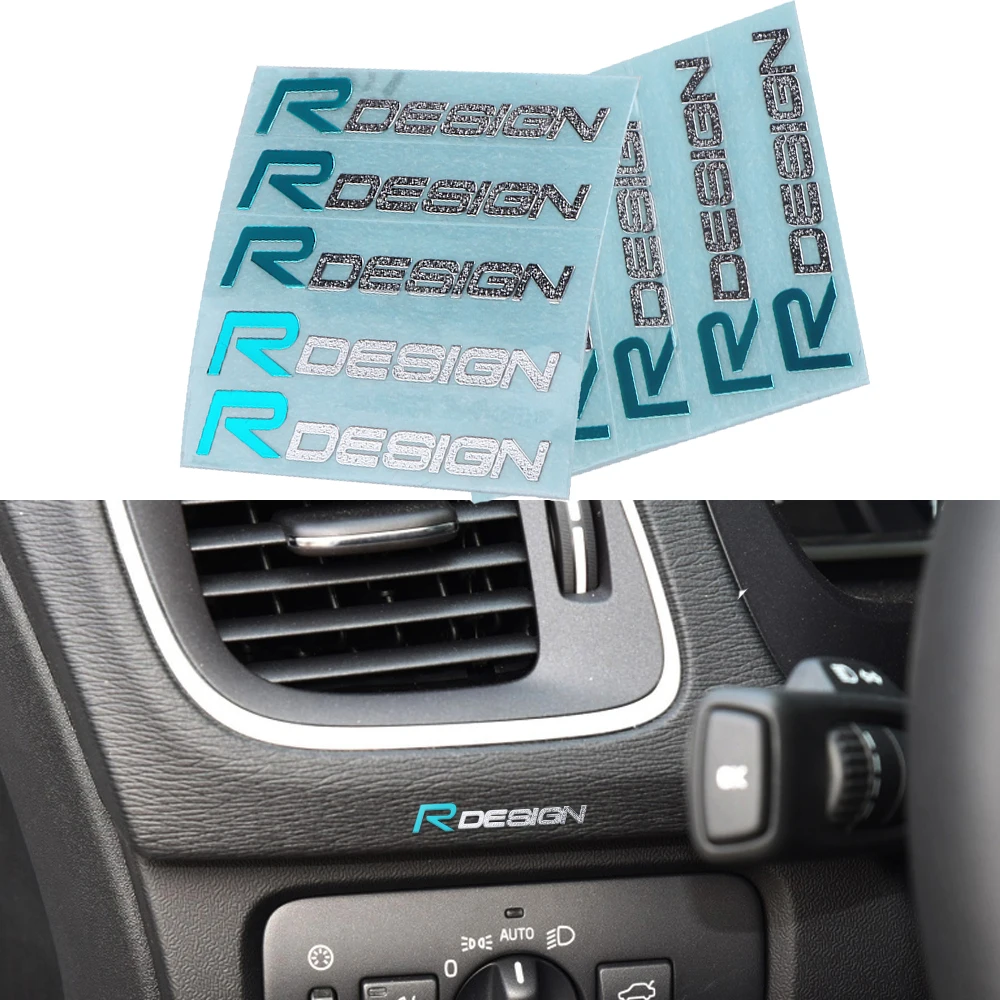 3D Стайлинг автомобиля R дизайн эмблема никель металл Автомобильная наклейка