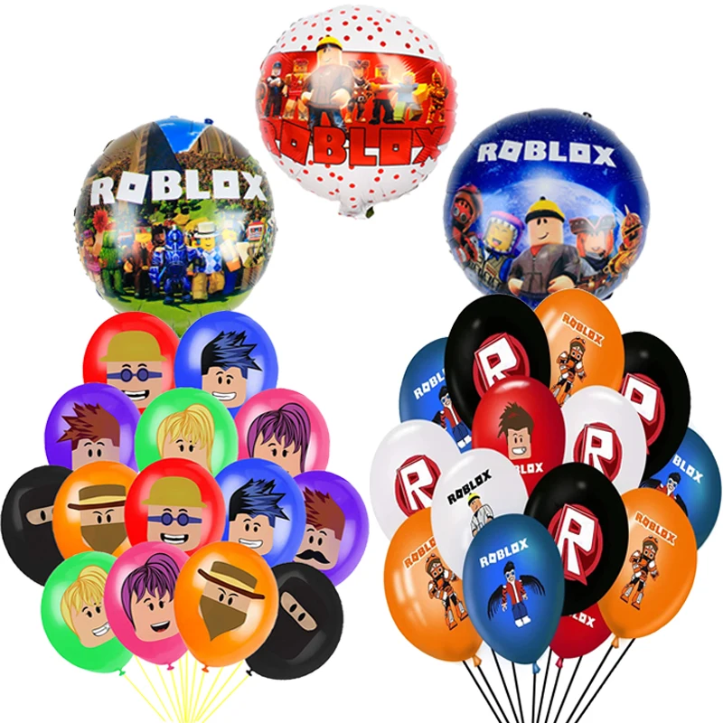 Шары Robloxs из латексной фольги пиксельные шарики в форме розыгрыша аксессуары для