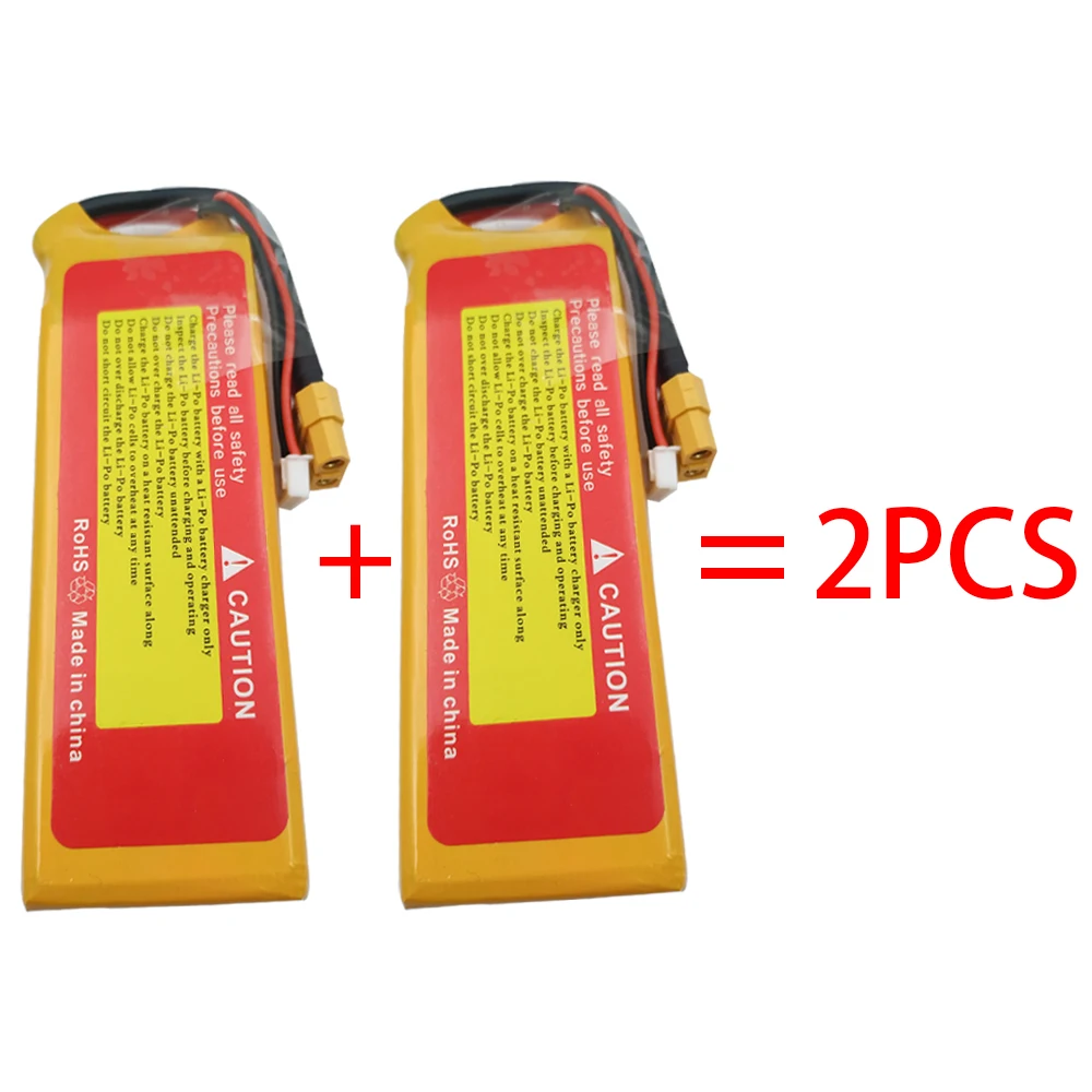 Радиоуправляемый Дрон LiPo аккумулятор 11,1 V 2200mAh 35C 3S для радиоуправляемого самолета вертолета квадрокоптера автомобиля FPV 3S батареи LiPo AKKU - Цвет: 2PCS XT60