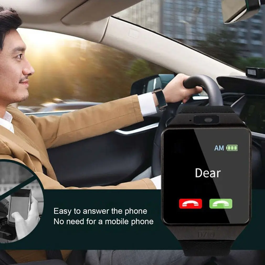 Умные часы DZ09 умные с поддержкой TF карты sim камеры спортивные наручные Bluetooth для