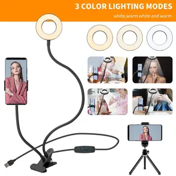 

Portable Mini LED Ring Light USB Selfie Light Ring Lamp Photography Lighting Table lamp for Tik ToK Youtube Makeup Live Stream