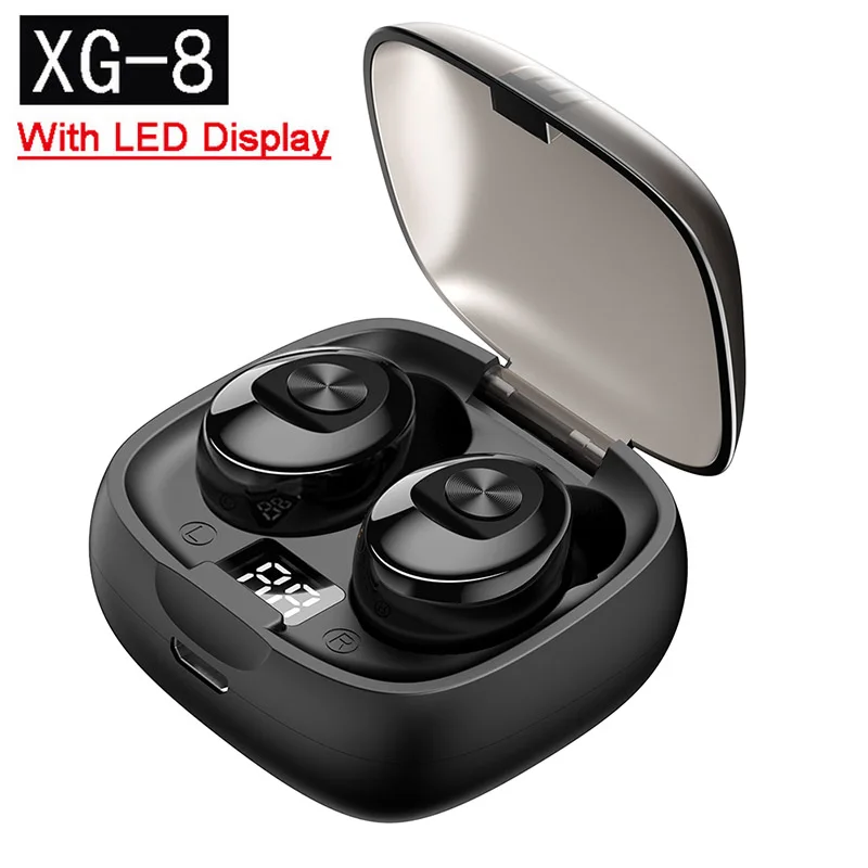 XG-8 Black XG8 TWS Bluetooth 5,0 наушники стерео беспроводные Earbus 8D HIFI Звук спортивные наушники Handsfree игровая гарнитура с микрофоном для телефона - Цвет: XG-8 Black