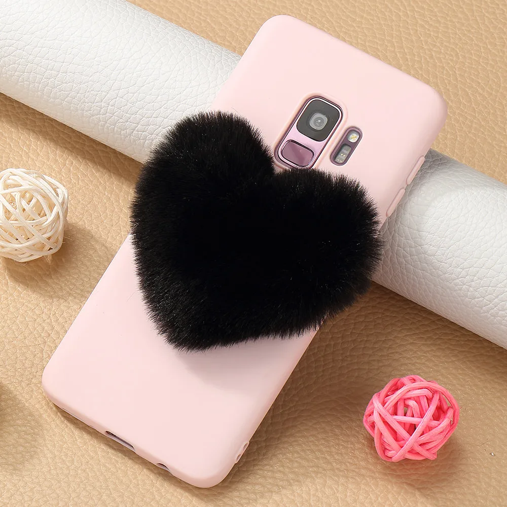 

Fashoin Fluffy Soft TPU Silicone Shockproof Bumper Case for Samsung Galaxy S10 S10e S9 S8 S7 Plus Edge Furry Phone Back Cover