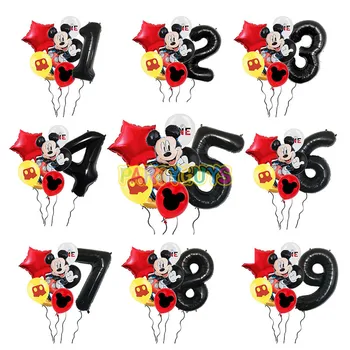 

8pcs Mickey Balloons Mickey Birthday Party Decorations Baby Shower Decor Kids Girl Party Minnie Latex Balloon Air Globos