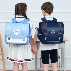 2021 Design School Bag Fashion Leather Boys Girls Backpack Large Capacity Waterproof Kid Backpacks Causal Super Light Wear Bags