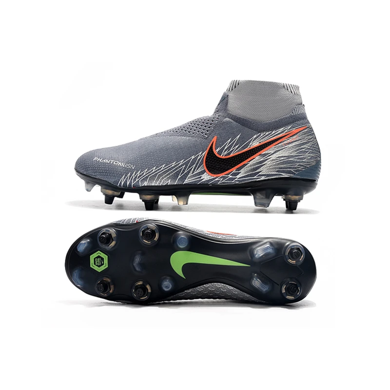 Nike Phantom VSN Elite DF SG-Pro Anti-сабо; большие размеры 39-45 высокие ботильоны футбольные бутсы обувь Футбол бутсы Для мужчин Бутсы Обувь для футбола