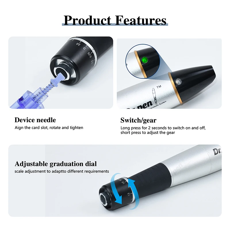 Dr.pen Ultima A1 Wired Professional Derma Pen Micro Needle Roller for Face Skin Care Microneedling Tool Skin Care Device