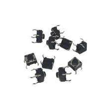 Высокое качество B76 100 шт тактильная нажимная кнопка переключатель Мгновенный Такт 6x6x5 мм DIP сквозное отверстие 4pin IC