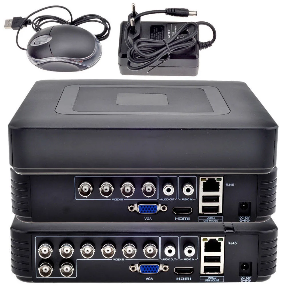 4Ch/8CH 1080N Hybrid 5 в 1 AHD DVR (1080P NVR + 960H аналоговый TVI CVI) по сканированию qr кода удаленного