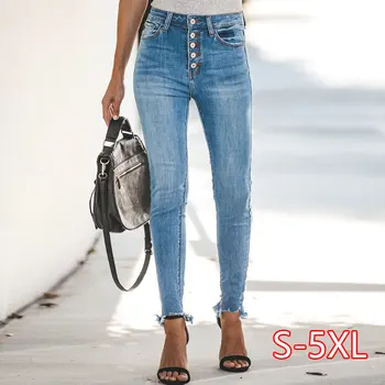 

Plus Size 5XL High Waist Women Jeans Stretch Skinny Jeans Woman Push Up Washed Jean Femme 2020 Mom Jeans Vintage Denim Pants