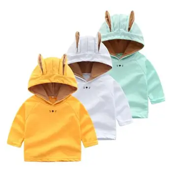 

2020 Cute Long Sleeve Bunny Hoodie Baby Toddler Clothes for Autumn Winter Hooded Sweatshirt Casual Sportswear Clothing