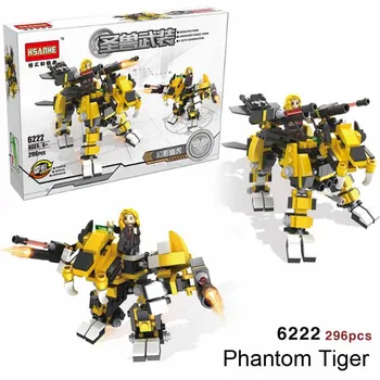 

Phantom Holy Beast Warrior Phantom Tiger296pcs Action figures Building Blocks Toys Compatible All Brand Bricks Toy Gift NO.6222