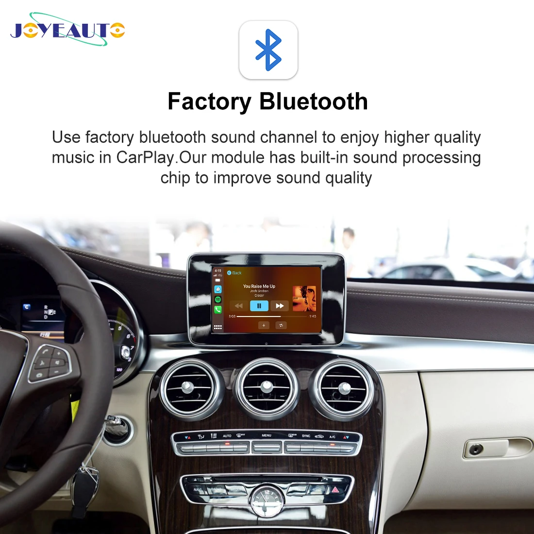 JoyeAuto Wireless Apple Carplay for Mercedes Benz A B C S GLK GLA ML SLK Class 2007-2017 NTG4.0 NTG4.5 NTG5 Android Auto Module