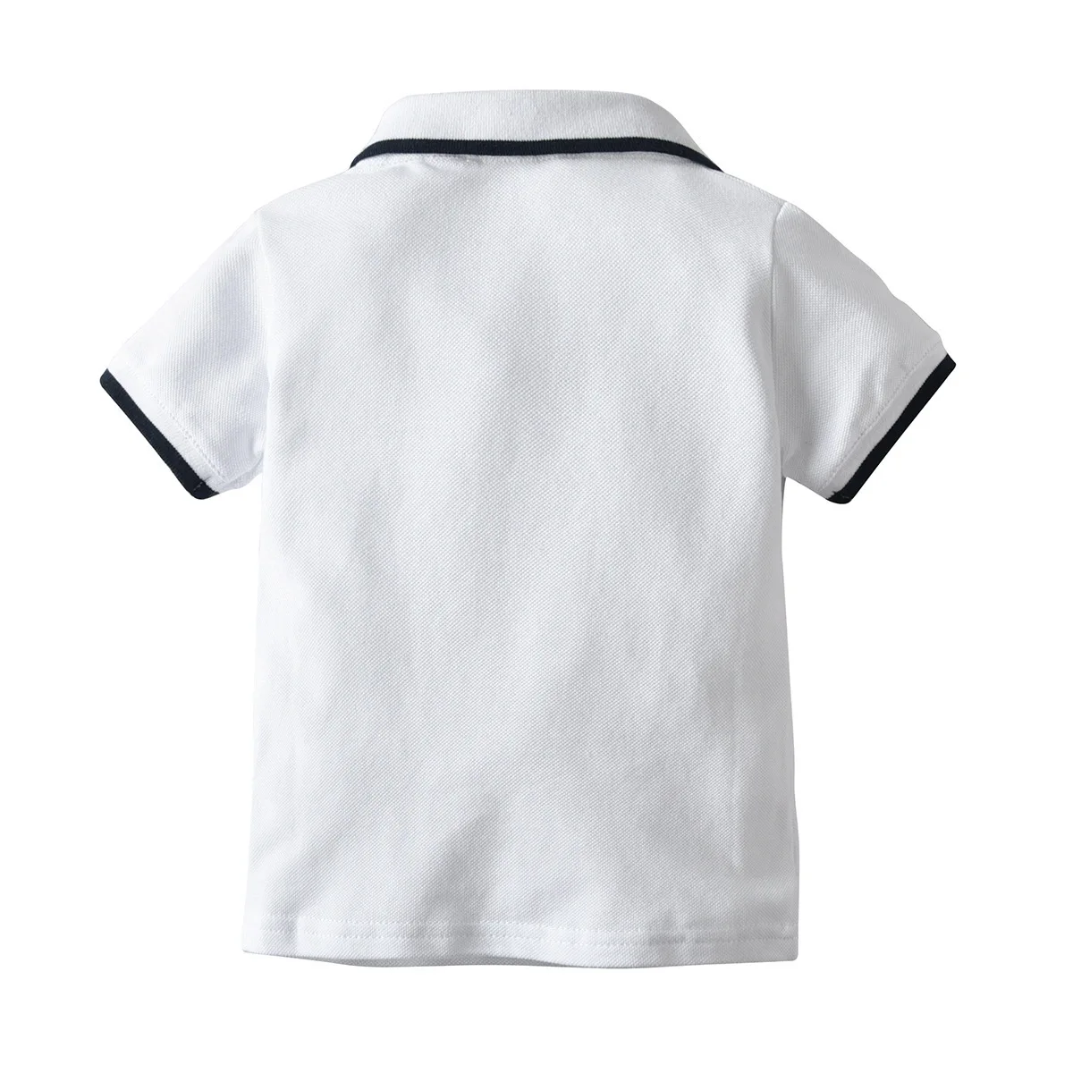 

Hot Selling BOY'S Pure White Short Sleeve POLO Shirt Children Half Cardigan Pure Cotton Short-sleeved T-shirt Children Lapel T-s