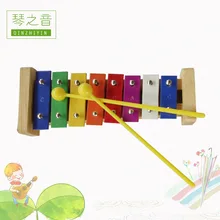 Маленькая Музыкальная шкатулка для раннего возраста развивающая игрушка деревянная перкуссия инструмент ручной стук Октав стук пианино