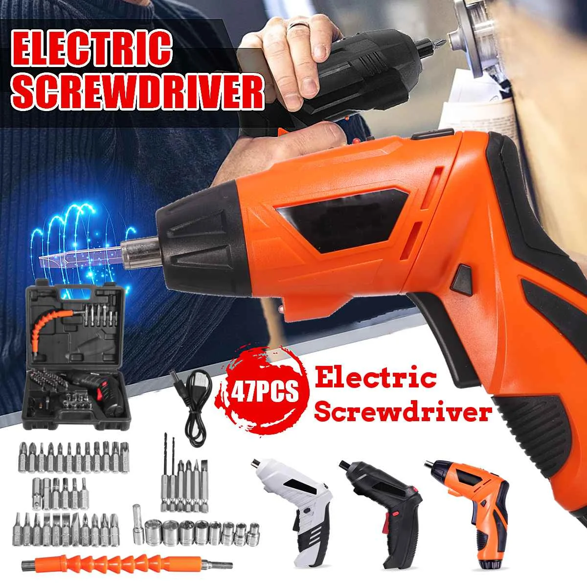 47in1 Cordless Electric Screwdriver 6N 
