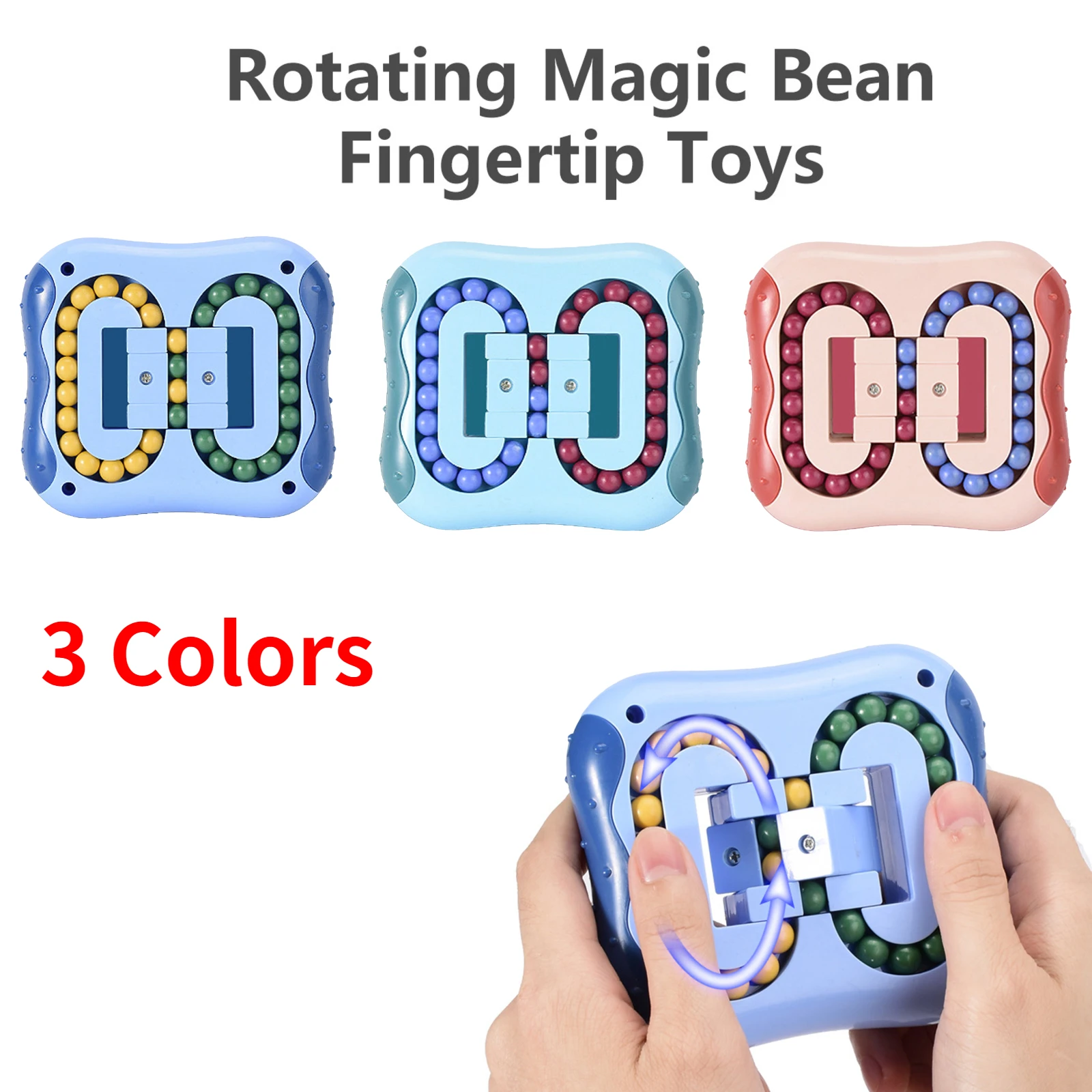 Fdget Toys-cubo mágico giratorio para los dedos, juguete educativo antiestrés para niños