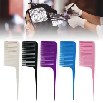 

1pc Hairdressing Comb High Temperature Resistant Large Oil Head Plastic Glue Needle Tip Tail Dyeing Comb Hairdressing Tool