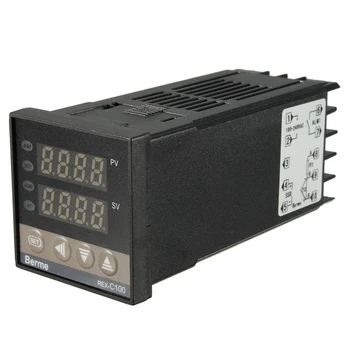 

Digital 220V PID REX-C100 Temperature Controller + max.40A SSR + K Thermocouple, PID Controller Set + Heat Sink
